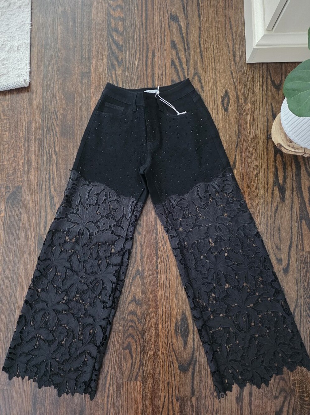 Nina Rossi Diamond Lace Jeans